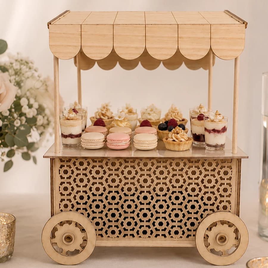 Wedding Dessert Cart Display