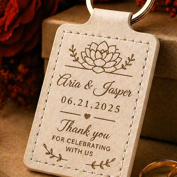 Personalized Wedding Favor Keychain
