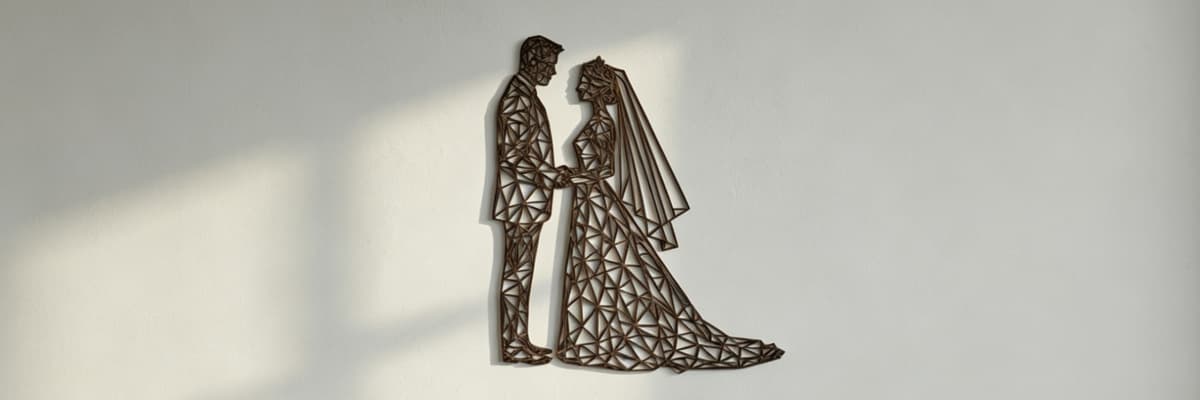 Bride and Groom Wall Art