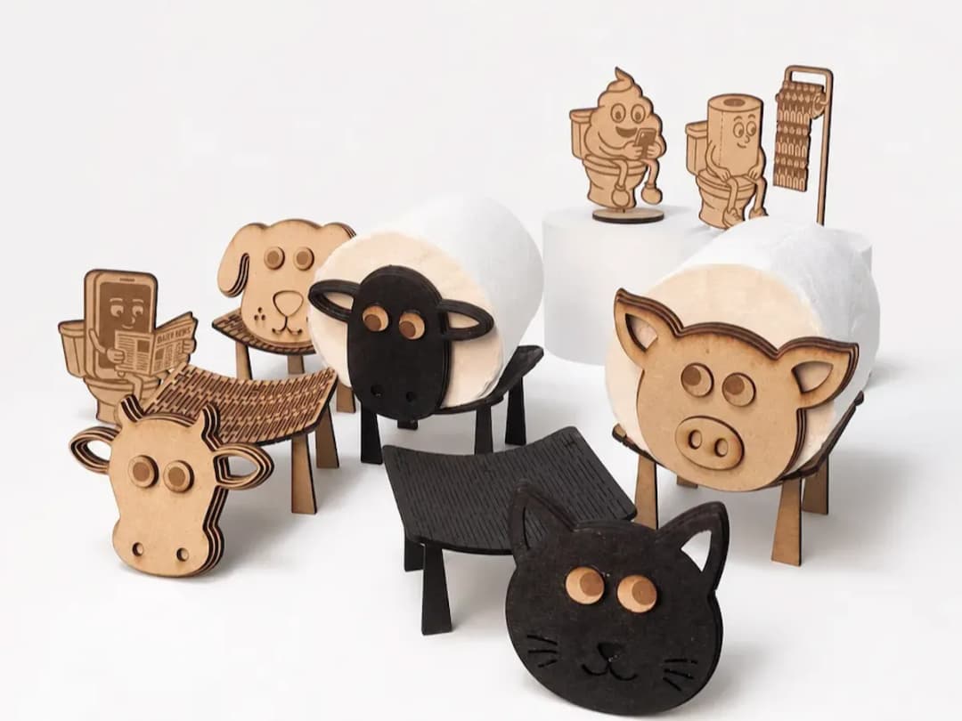 Toilet Paper Holders with Animal Shapes Toilet Paper Holders with Animal Shapes