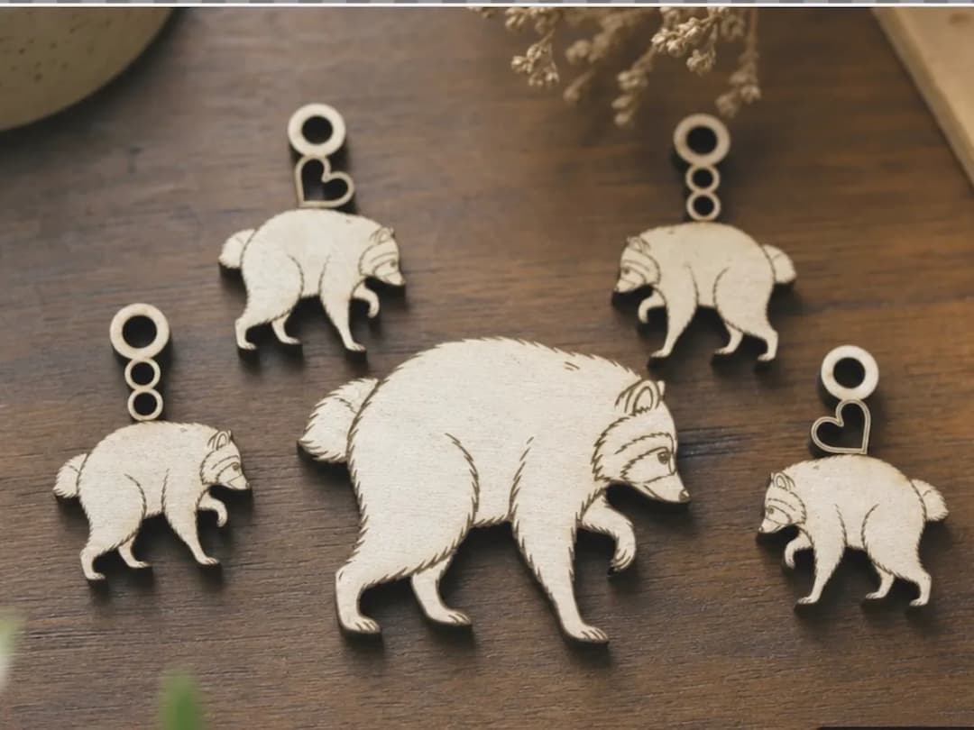 Jimothy Raccoon Earrings Keychain Magnet Jimothy Raccoon Earrings Keychain Magnet