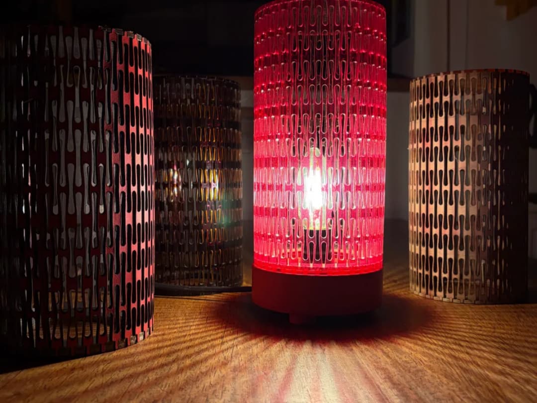 Dimmable Lamp with Interchangeable Shade