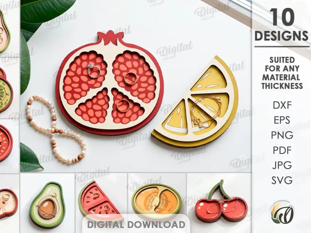 3D Fruit Trinket Dishes 3D Fruit Trinket Dishes