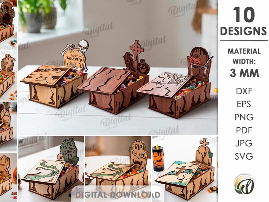 3D Halloween Candy Boxes 3D Halloween Candy Boxes