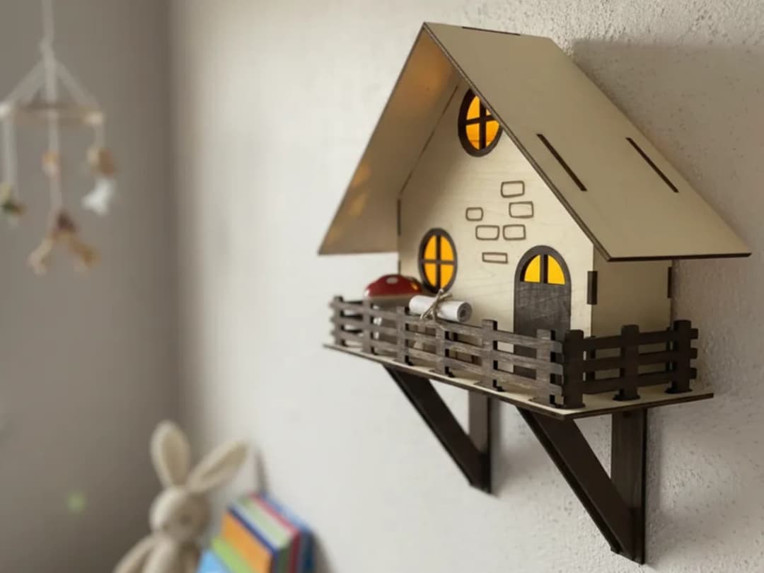 Illuminated Miniature Wall House - Tealight House