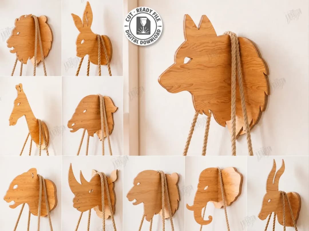 3D Animal Wall Hooks