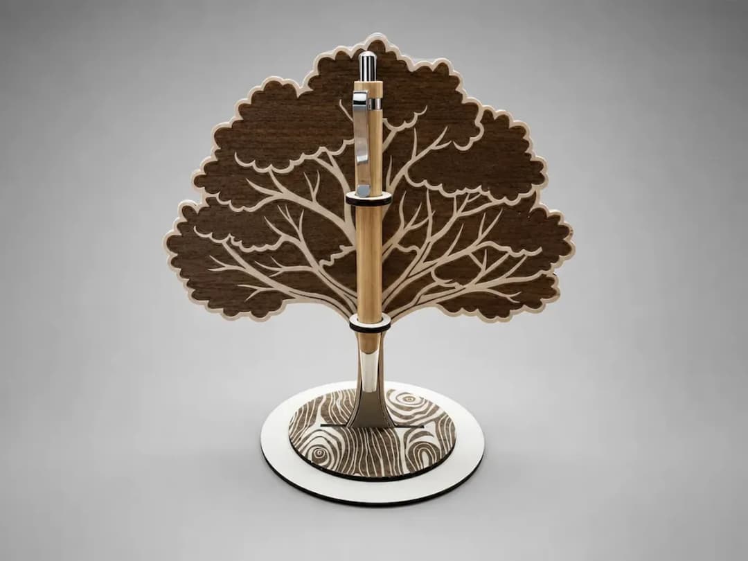 Tree Pen Holder with Matching Pen