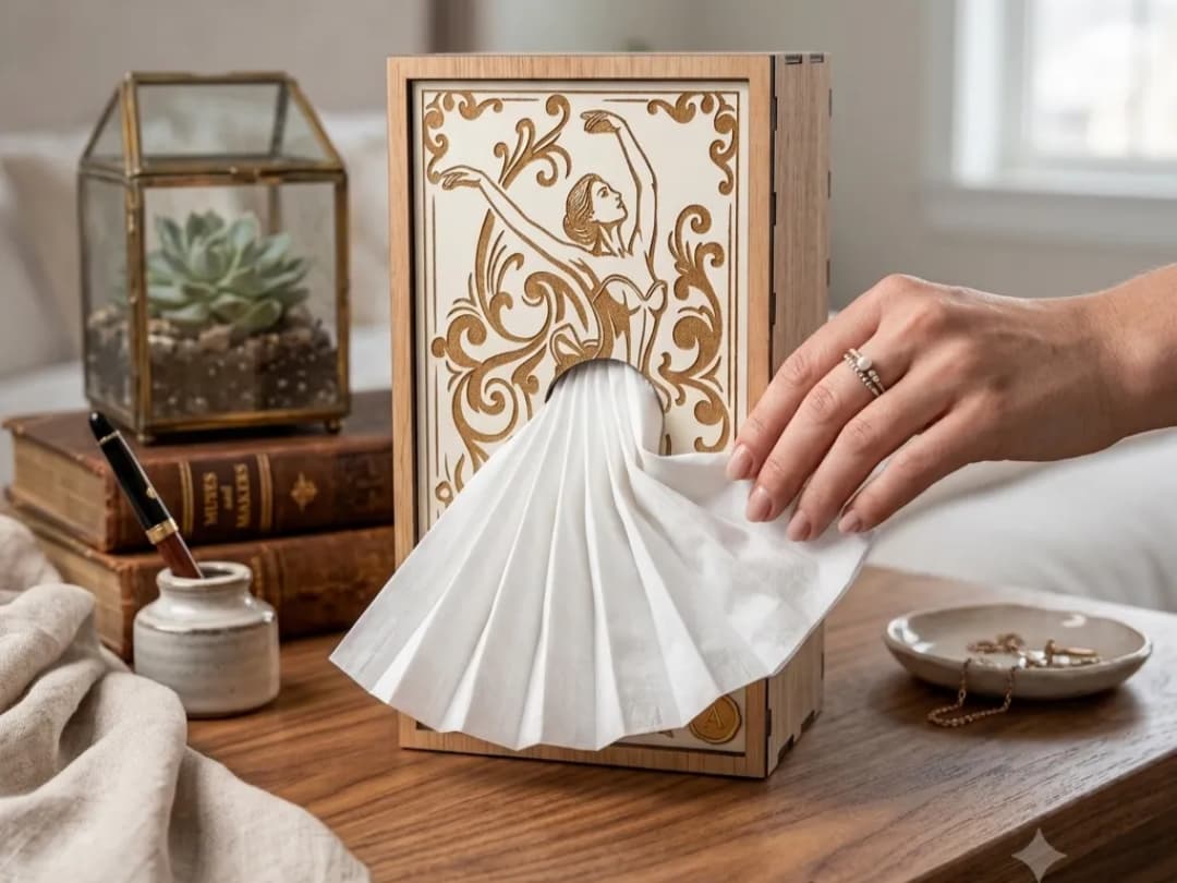 Ballerina Laser Cut Tissue Box