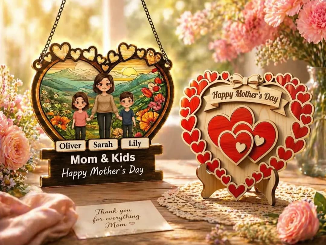 Happy Mother’s Day Personalized Heart Plaque