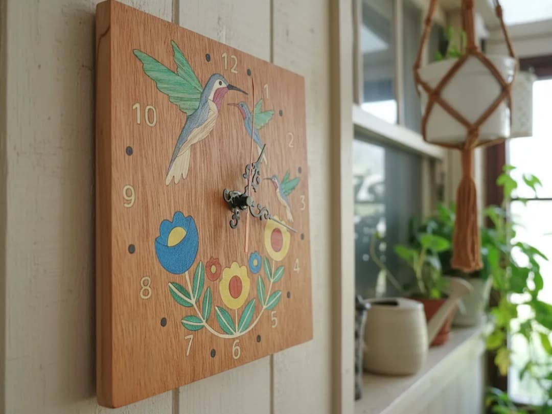 Marquetery Wall Clock