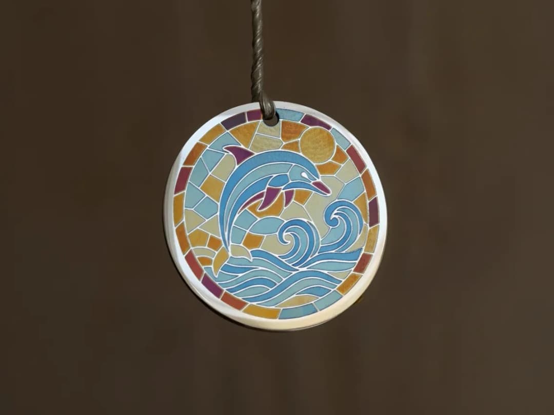 Dolphin Medallion in 304 Stainless Steel
