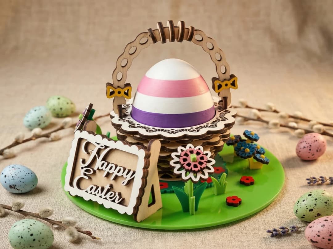 Egg in an Easter Basket