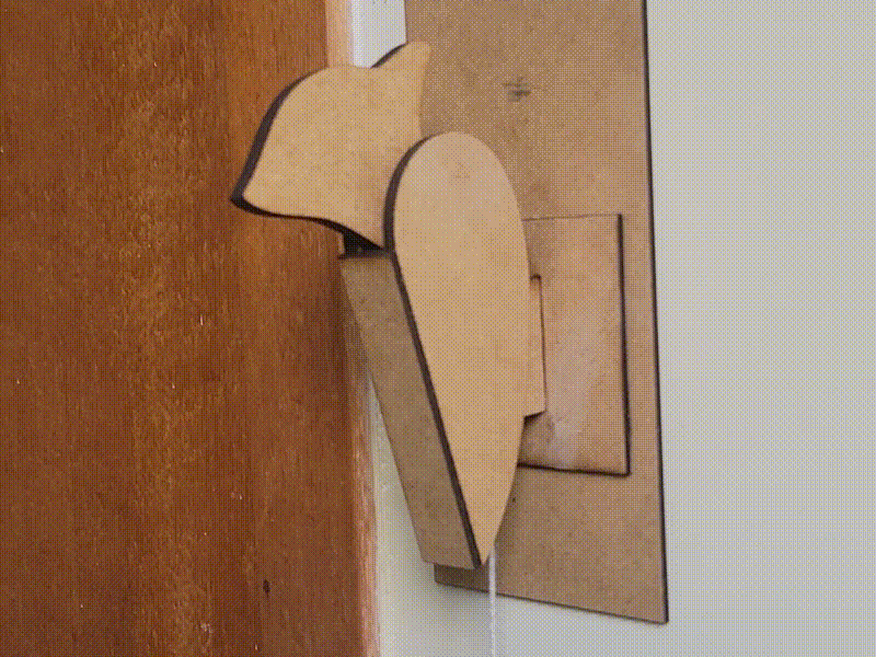 Wooden Woodpecker with Rope Mechanism for Wall Wooden Woodpecker with Rope Mechanism for Wall