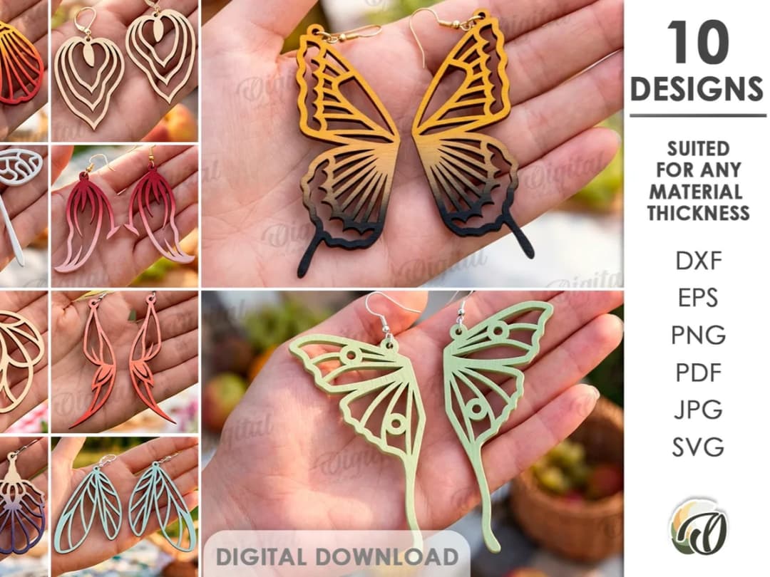 Butterfly and Flower Dangle Earrings Bundle Butterfly and Flower Dangle Earrings Bundle