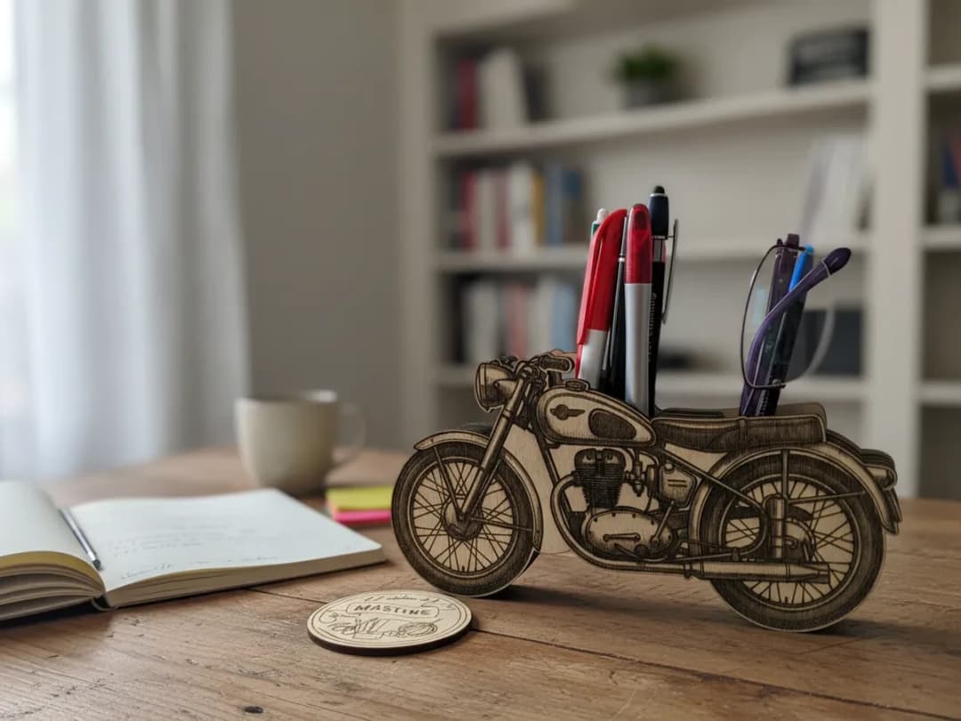 Vintage Motorcycle Pencil Holder Vintage Motorcycle Pencil Holder