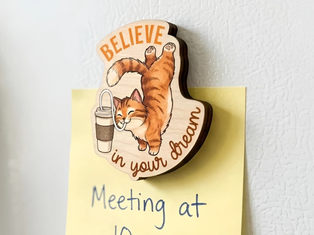 Funny Motivational Orange Cat with Coffee Set Funny Motivational Orange Cat with Coffee Set