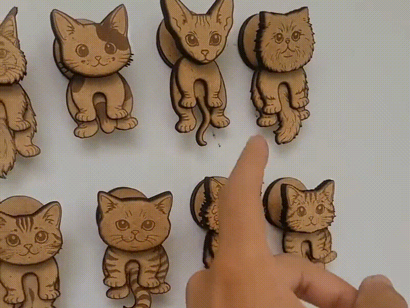 Magnets Cat With Moving Parts Magnets Cat With Moving Parts