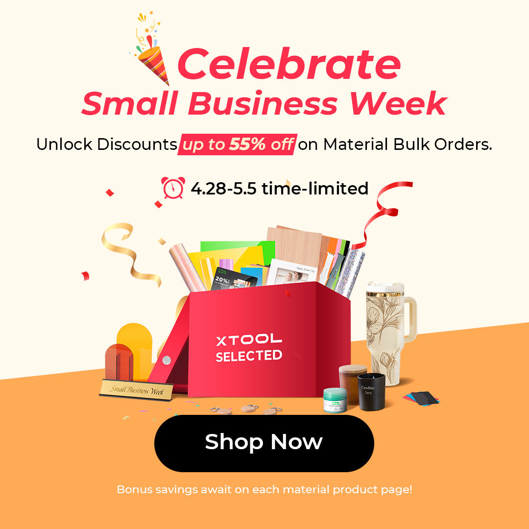Celebrate Small Business Week: Unlock Discounts up to 55% off on Material Bulk Orders.