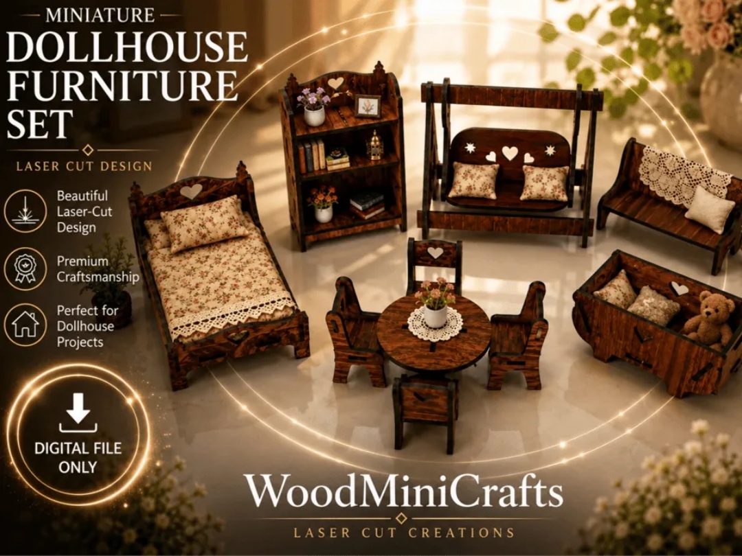 Miniature Dollhouse Furniture Set