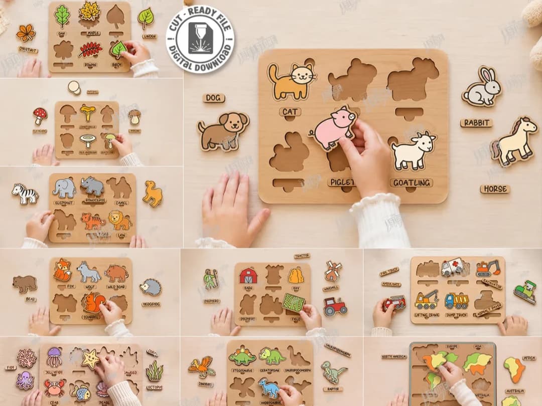 Educational Matching Puzzle Set
