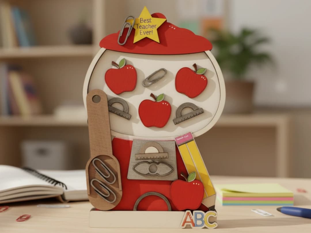 Best Teacher Gumball Machine Shelf Sitter