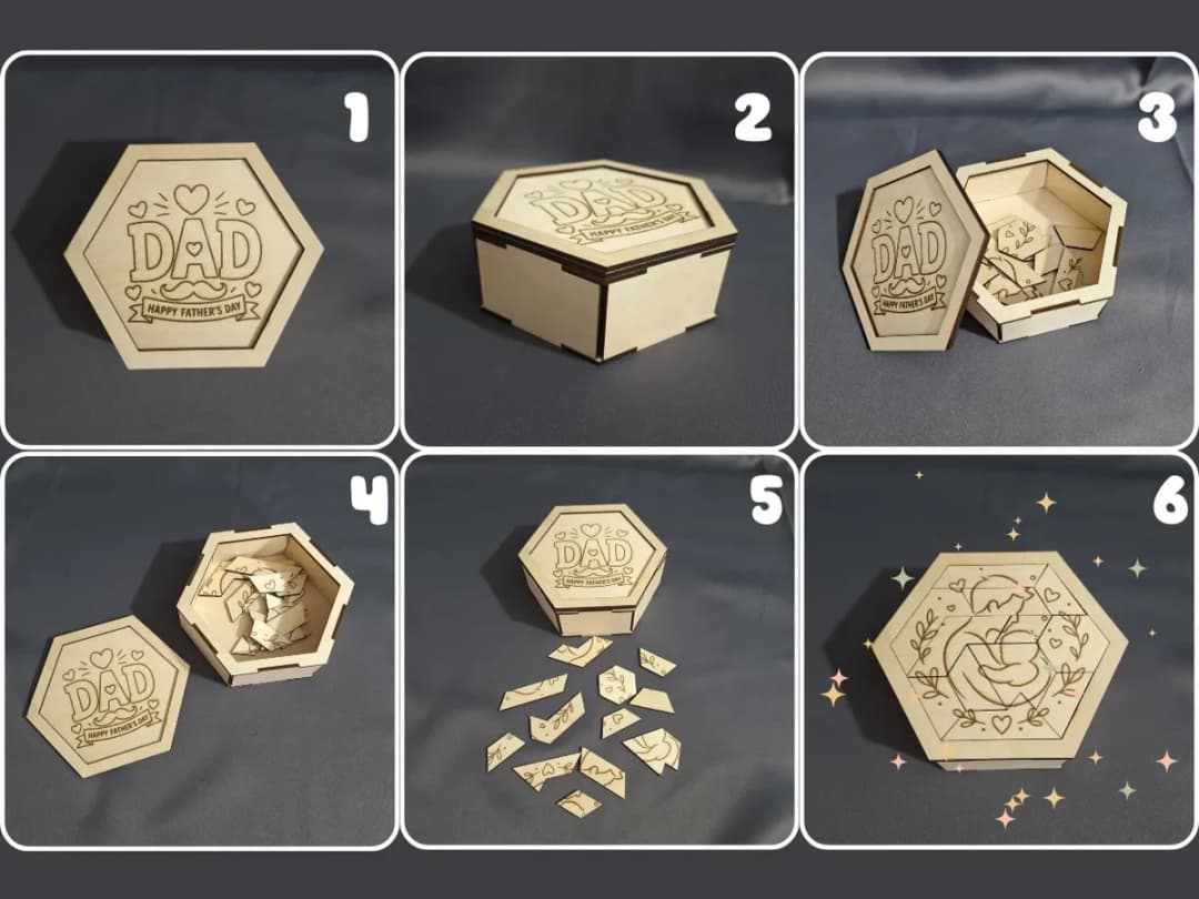 Box with Tangram Puzzle