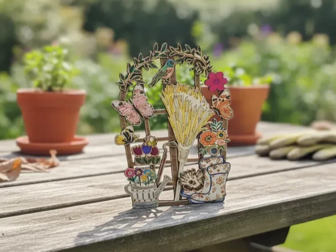 Garden Themed Trellis Door