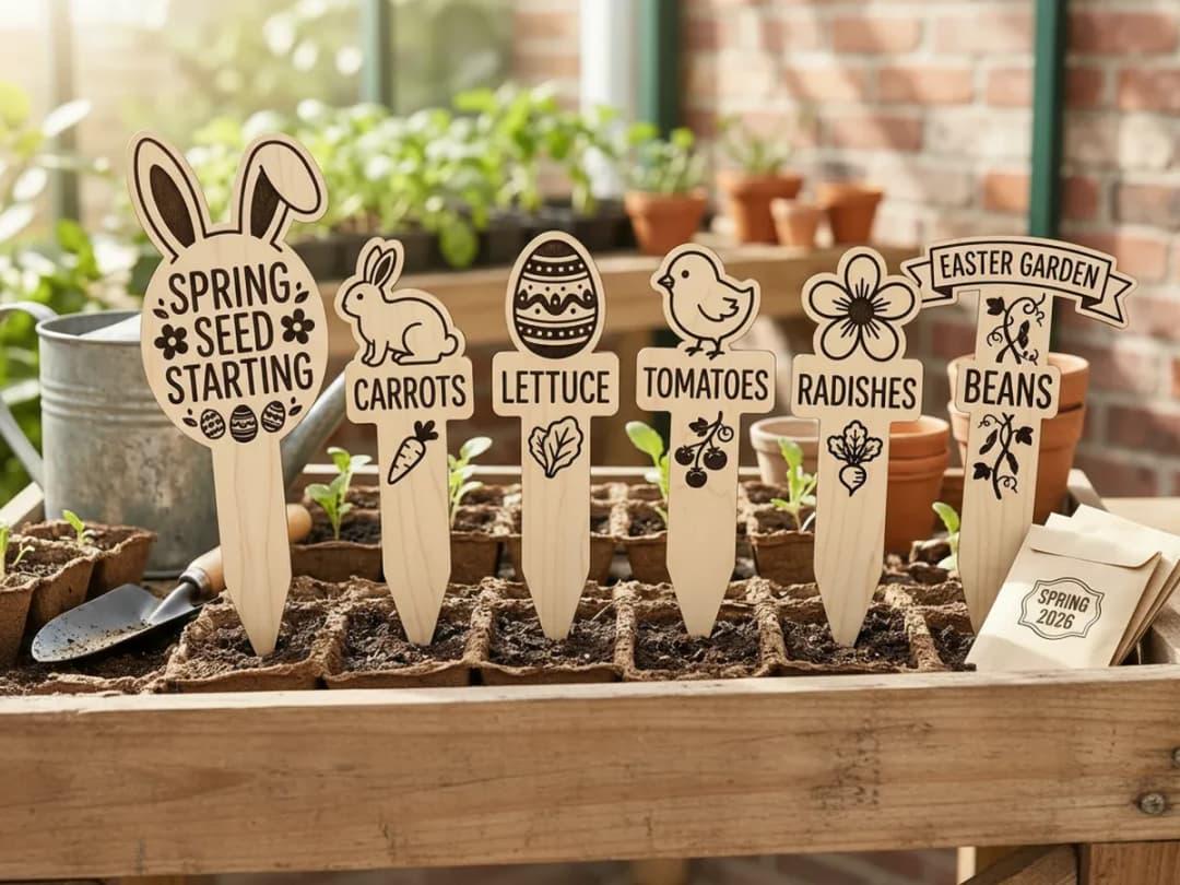 Wooden Vegetable Garden Plant Markers