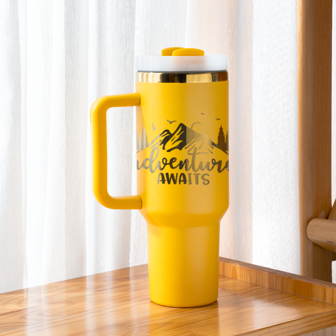 Yellow to Gold 40oz Stainless Steel Tumbler