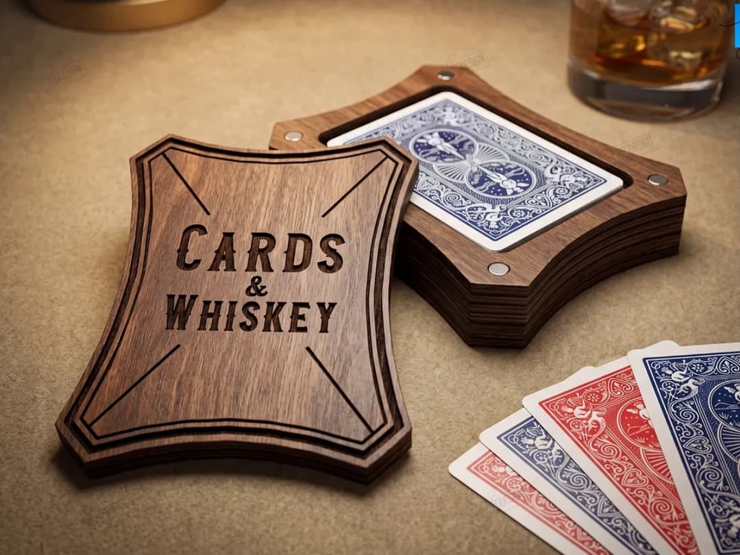 Wooden Playing Card Case