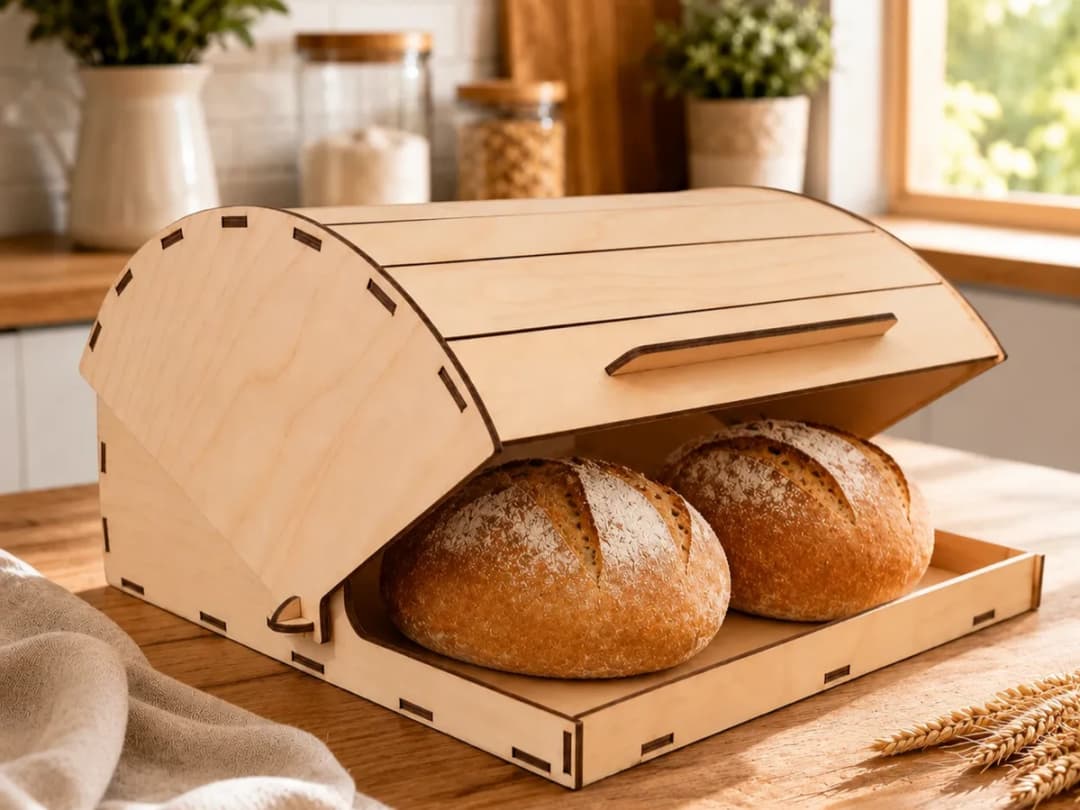 Wooden Bread Storage Box
