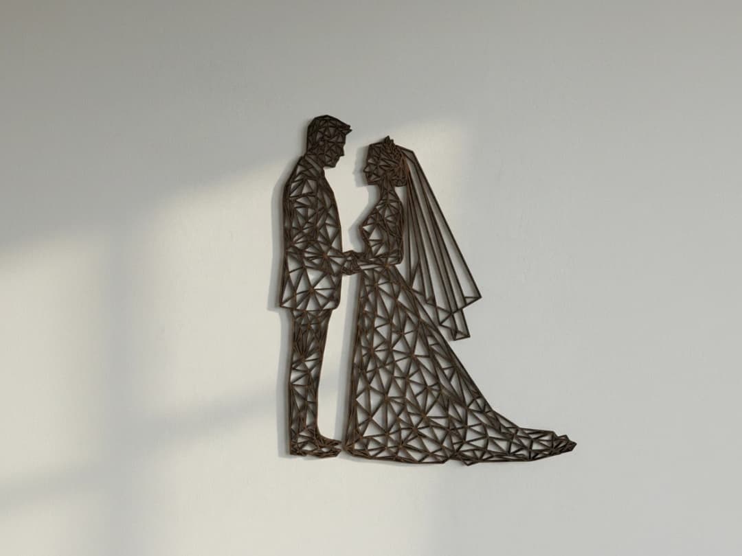 Bride and Groom Laser Cut