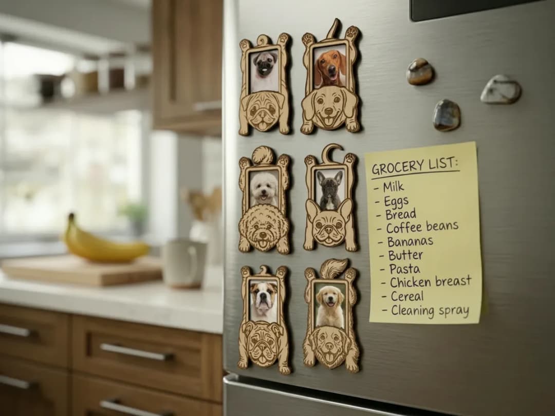 Dog Breed Photo Frame Refrigerator Magnets