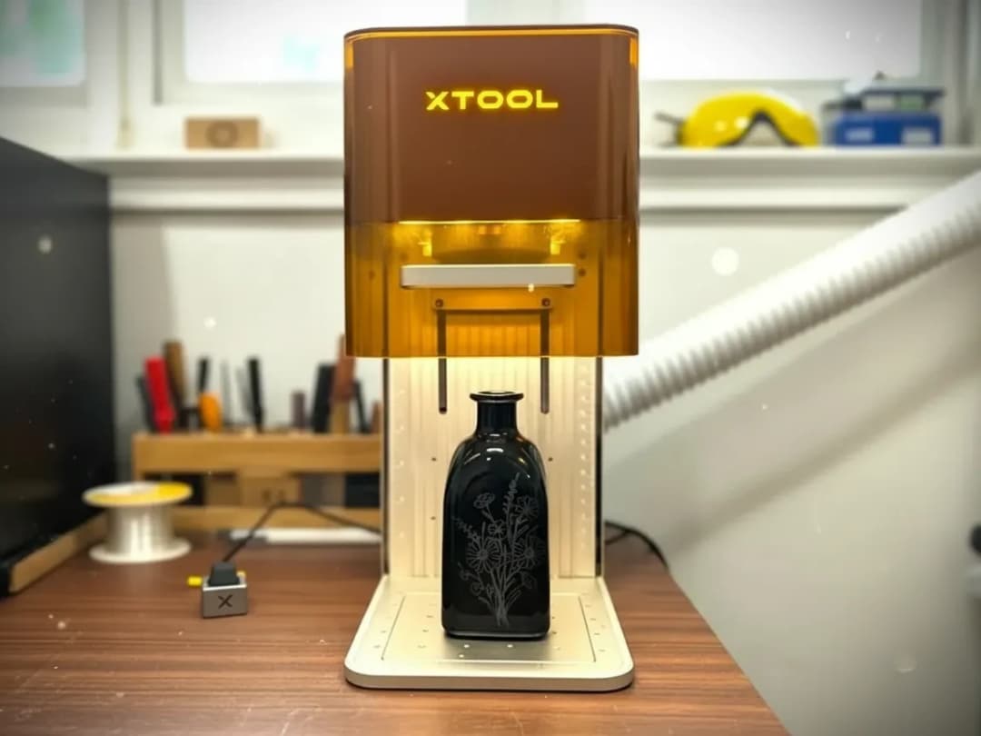 Frosted Elegance: Black Glass Engraving