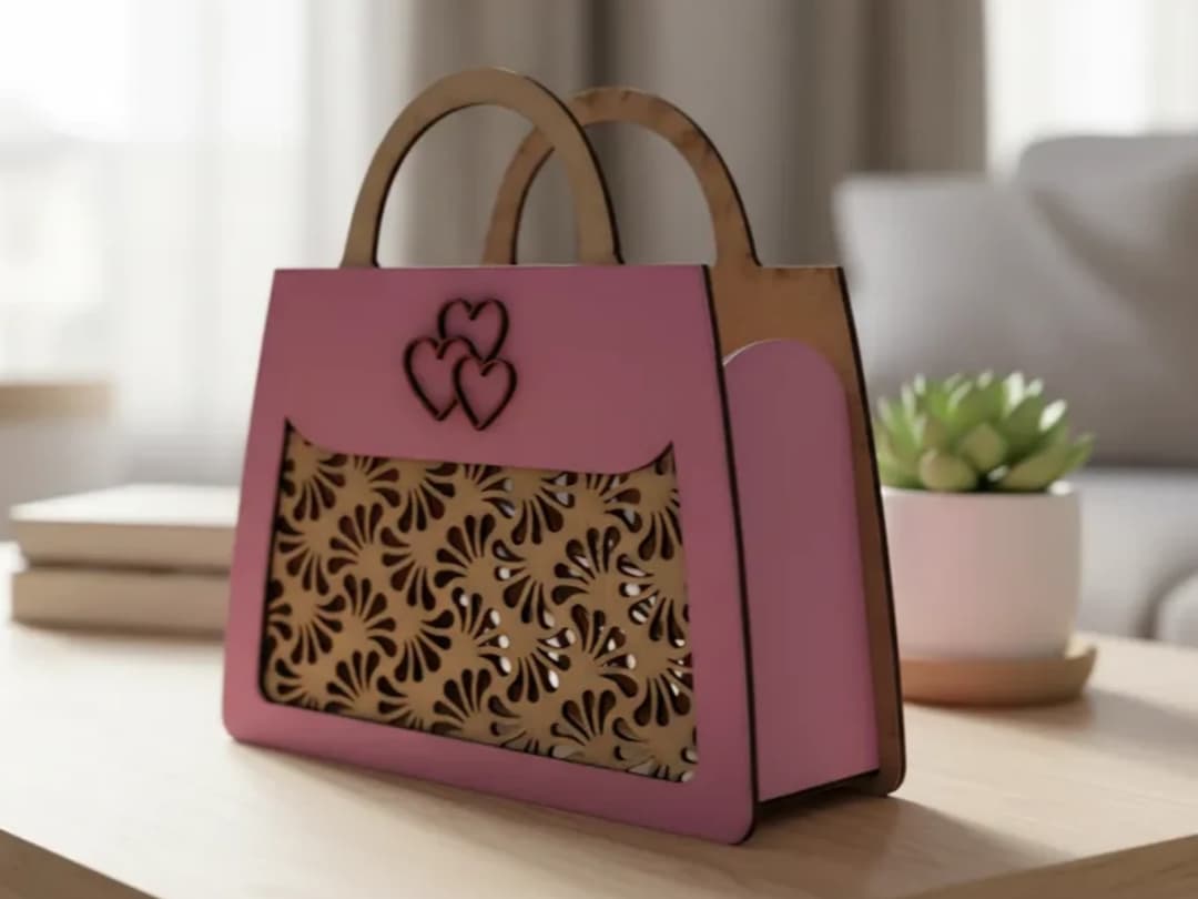 Pink Heart Handbag – Cute Gift & Decoration