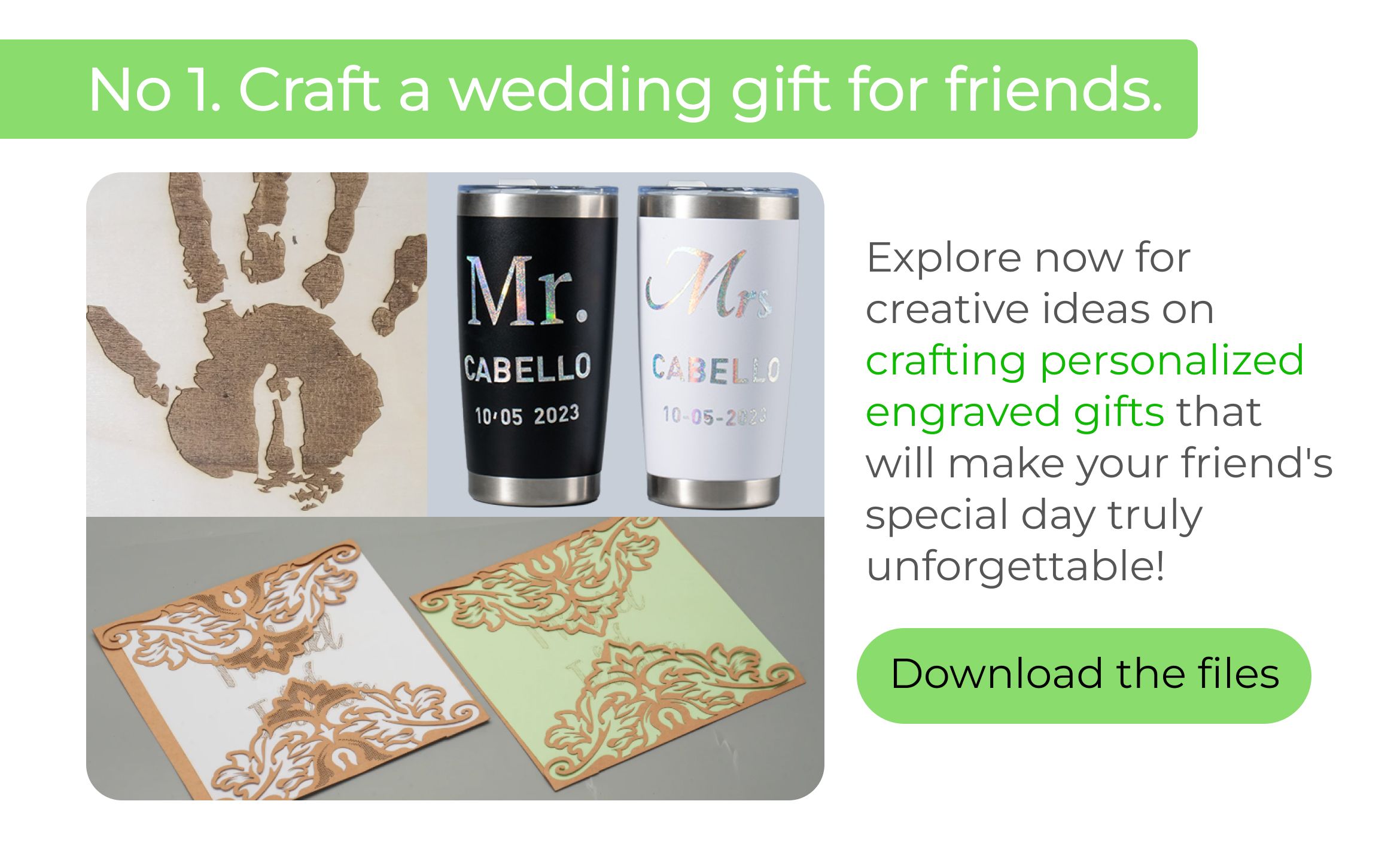 Craft a wedding gift for friends.