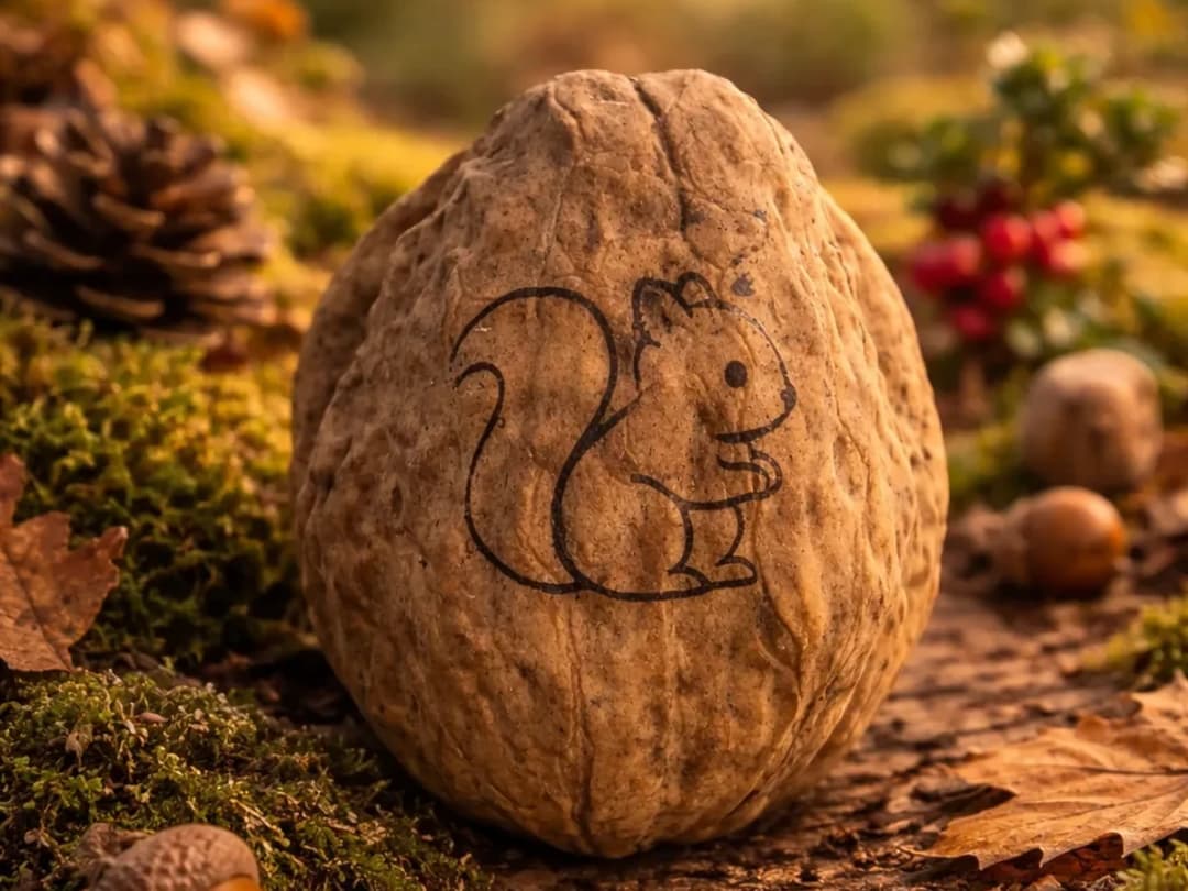 Sqirrel on Walnut Shell