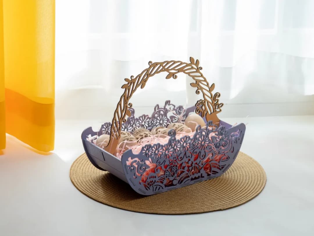 Easter Openwork Pattern Decorative Basket