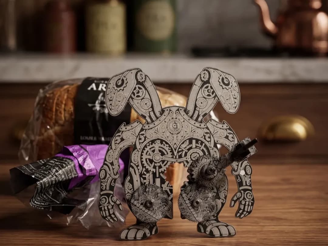 Geared Steampunk Easter Egg Bread Bag Clip