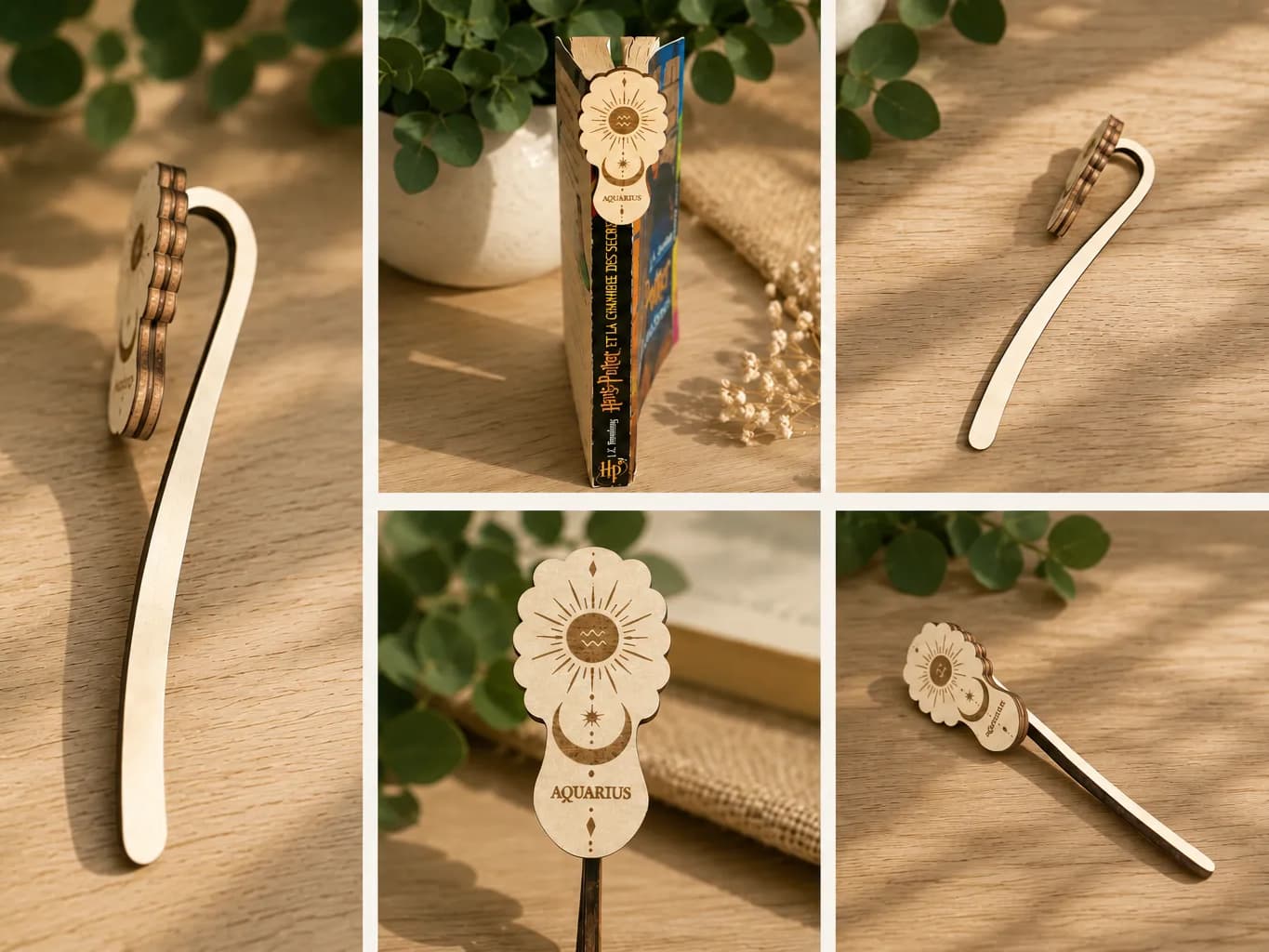 Wooden Star Sign Bookmark