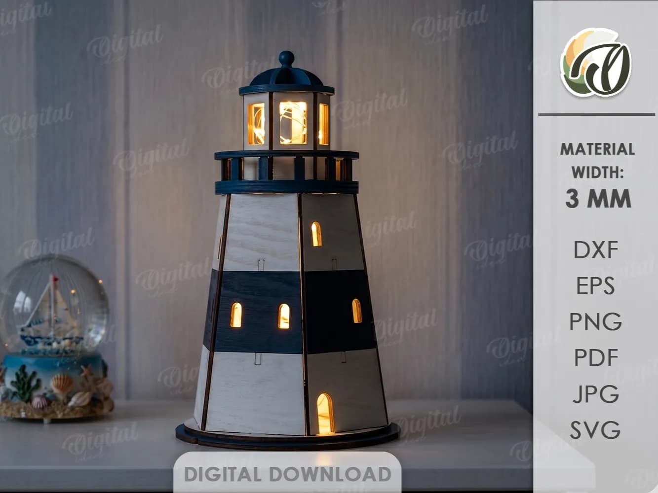 3D Lighthouse Stand Model