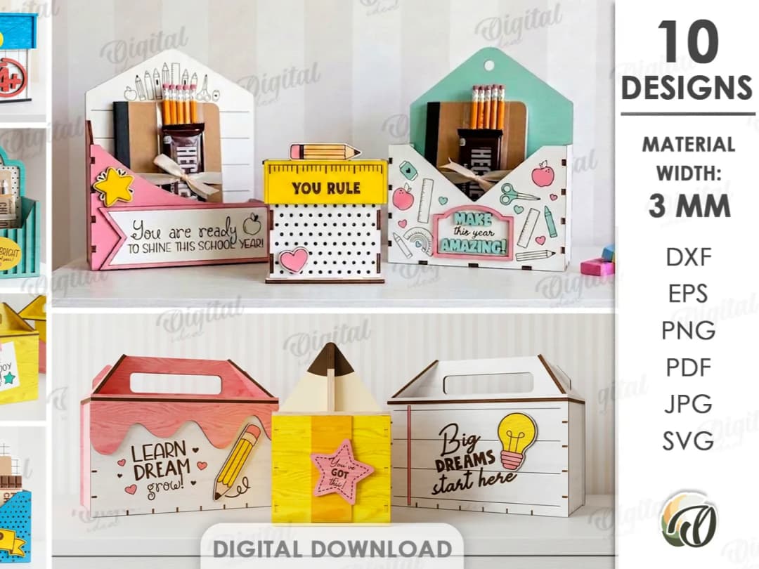 3D School Gift Boxes