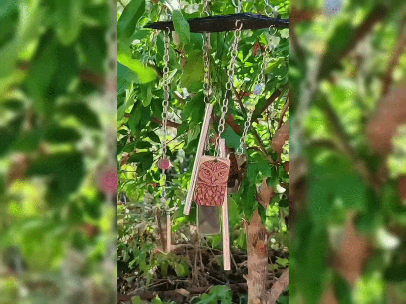 Eagle & Bird Motif Hanging Wind Chime