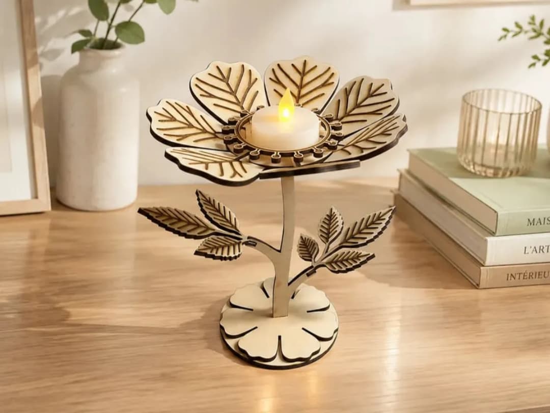 Candle Holder in the Shape of a Flower Candle Holder in the Shape of a Flower