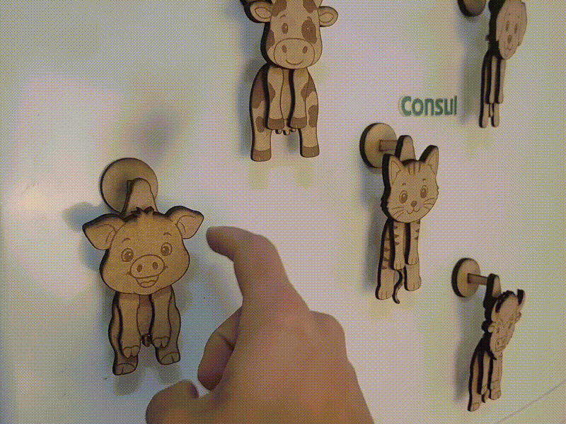 Fridge Magnets with Farm Animal Figures Fridge Magnets with Farm Animal Figures