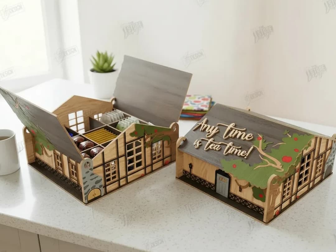 House Shaped Tea Bag Storage Organizer