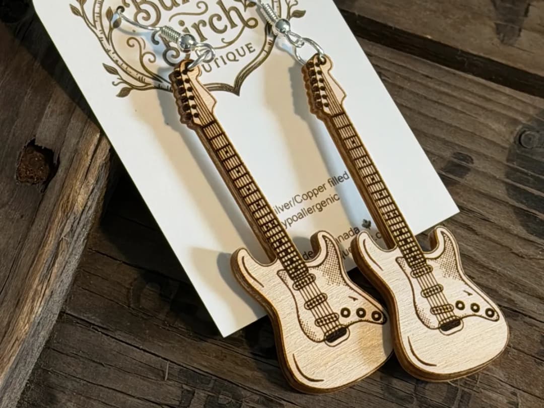 Electric Guitar Dangle Earrings