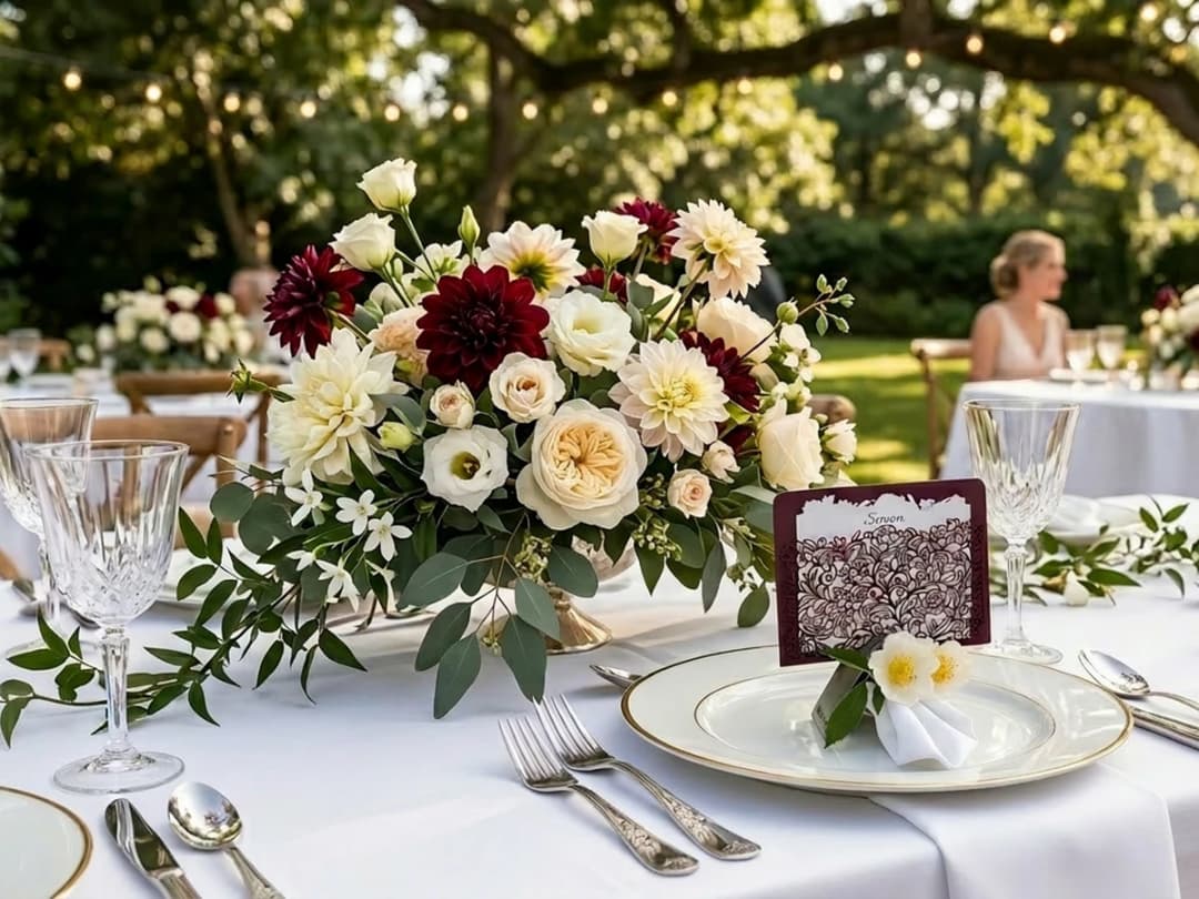 Name Place Card with Personalized Letter