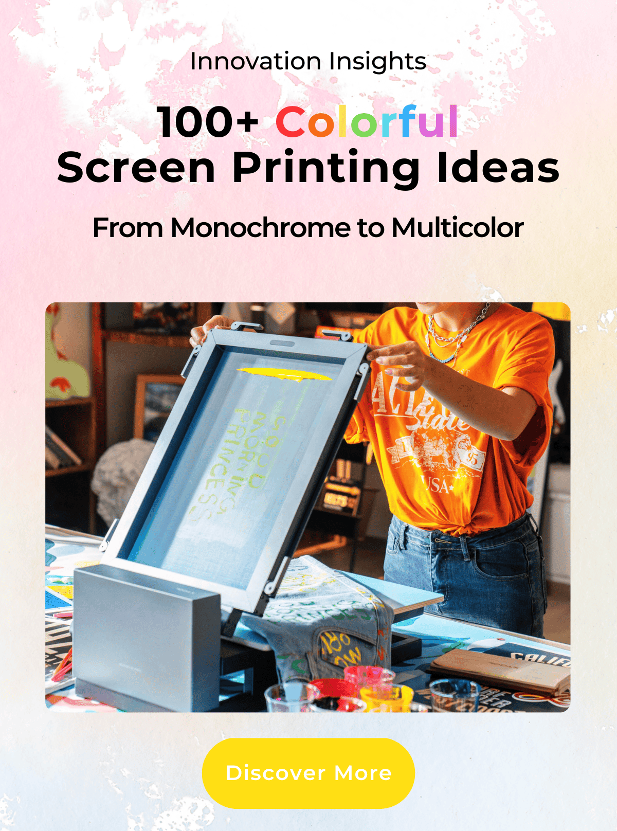 100+ colorful screen printing ideas