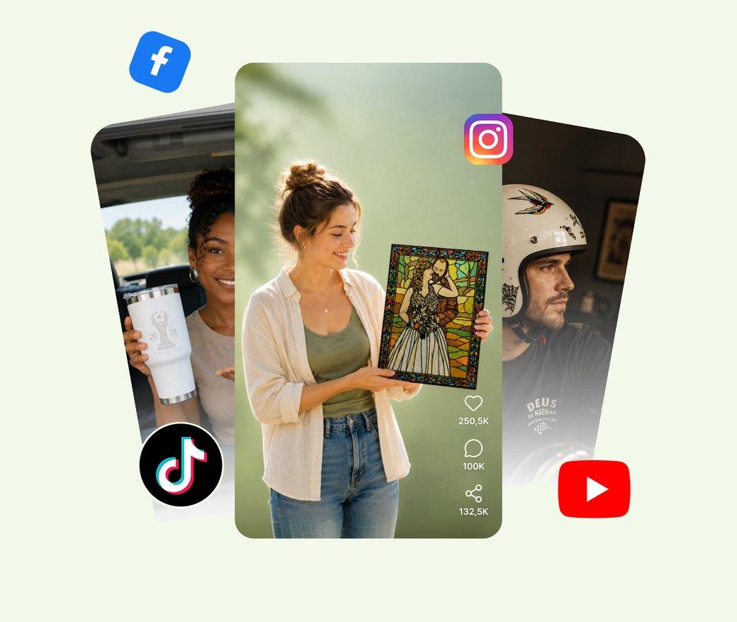Creators sharing their Atomm projects on social